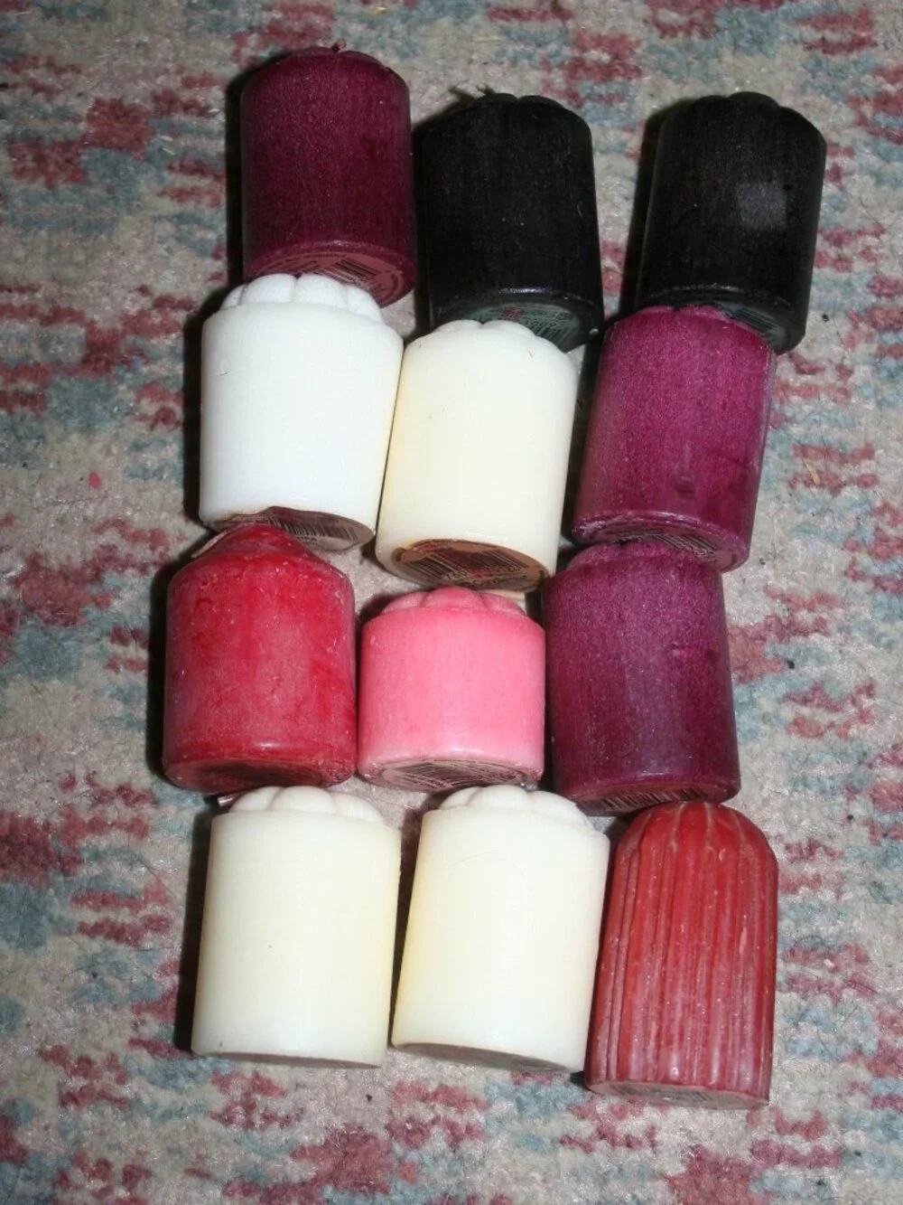 (12) Multi Color Highly Scent Disc.Paraffin Voltive Candle-Lite Early 2000s LT-6